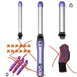 rotating Curling Iron Wand in Lavender